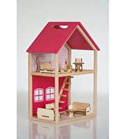 Ahşap Merdivenli Ev 1001 Pembe