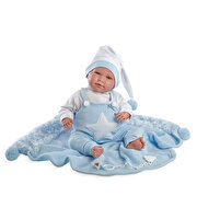 Llorens Lalo Pijama Toquilla Azul Sesli 35 cm.