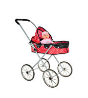 Gümüş Tekerlekli Beşikli Puset