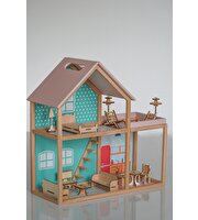 Ahşap Merdivenli Ev 1003 Mavi