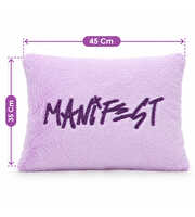 Manifest Lila Peluş Kırlent 35×45 Cm