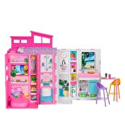 Barbie Portatif Tatil Evi Bebek ve Oyun Seti HRJ77