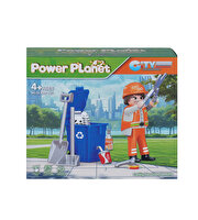 Power Planet Temizlik Görevlisi Figürlü Yapı Blok Oyuncak Seti C