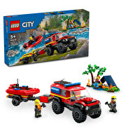 LEGO City 4x4 Kurtarma Botlu İtfaiye Kamyonu 60412