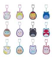 Squishmallows Squish-a-Longs Klipsli Çanta Süsü ve 3 Figür + Yüzük Sürpriz Paket Seri 2