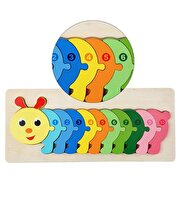 Ahşap Tırtıl Sayı Puzzle