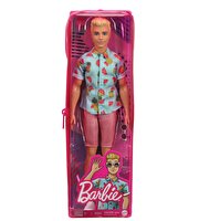Barbie Yakışıklı Ken Bebekler Karpuz Desenli Gömlek ve Pembe Şortlu GYB04