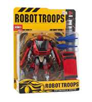 Transform Set Robot ve Araba 2'si 1 Arada Figür Seti Kırmızı