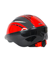 Ayarlanabilir Desenli Baskılı Kask 56-61 Cm Noktalı Kırmızı