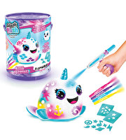Airbrush Plush Sürpriz Squishy Paint Bucket Narwhal