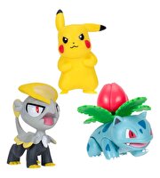 Pokemon Battle 3'lü Fi̇gür Seti̇ Jangmo-o Ivysaur Pikachu