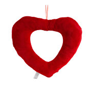 Love Nakışlı Kalpli Yastık 35 Cm Peluş