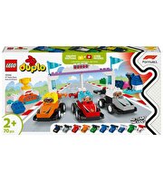 LEGO DUPLO Kasabası F1 Takımı Yarış Arabaları ve Sürücüler 10445