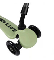 Let's Ride Two Işıklı Katlanabilir 3 Tekerlekli Scooter Yeşil