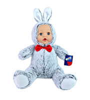 Bebek Yüzlü Peluş Oyuncak Gri Tavşan 30 cm.