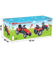 Mega Traktör 12V Akülü Kırmızı