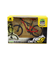 1:10 Die Cast 6A Siyah Dağ Bisikleti Kırmızı Sele