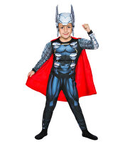 Thor Pelerinli Kostüm 7-9 Yaş