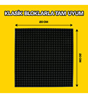 Esnek Blok Zemin 20x20 Cm Siyah
