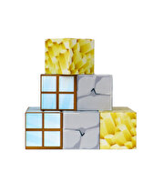 Magnivity Manyetik Bloklar Cam-Mermer-Sarı Taş Bloklar 9 Parça