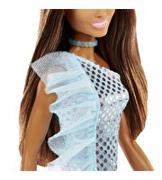 Barbie Pırıltılı Bebekler Mavi Parlak Elbiseli HRJ95
