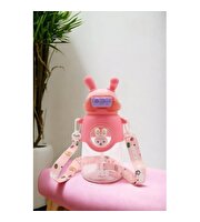 Tavşan Robot Matara Pembe