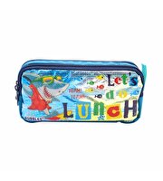 Bubbles Lets Do Lunch Hologramlı Kalem Çantası Mavi Lacivert