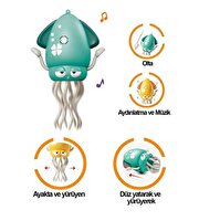 Dansçı Kali Müzikli Işıklı Hareketli Ahtapot Yeşil
