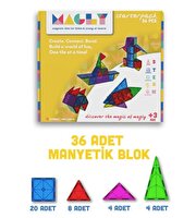 Magly Manyetik 3 Boyutlu Yapı Blokları 36 Parça