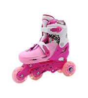 Işıklı Paten Pembe S Beden 31-34 