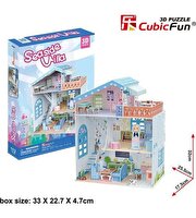 Cubic Fun 3D Puzzle 112 Parça Seaside Villa