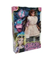 Aksesuarlı Kürklü Pembe Bebek Seti