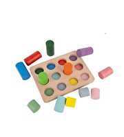 Bee Smart Montessori Ahşap Renkli Silindirler