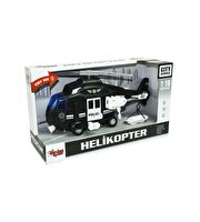 1:16 Ölçekli Sesli Işıklı Helikopter Siyah-Beyaz