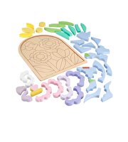 Fisher Price Ahşap Çiçek Yapboz Blokları HXT97