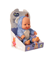 Ayı Kostümlü Sesli Roza Et Bebek Mavi