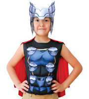 Thor Pelerinli Üst Kostüm 10-12 Yaş