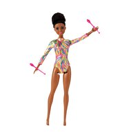 Barbie Ritmik Jimnastikçi Siyah Saçlı Bebek GTW37