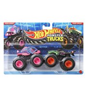 Hot Wheels Monster Trucks Güçlü İkili 1:64 Arabalar Piran-Ahhhh & Shark Wreak JLV82