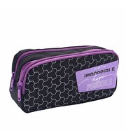 Bubbles Possible Kalem Çantası Mor Fermuarlı