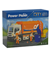 Power Planet Işıklı ve Sesli Çöp Kamyonu Oyuncak Seti