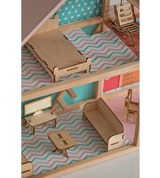 Ahşap Merdivenli Ev 1003 Mavi