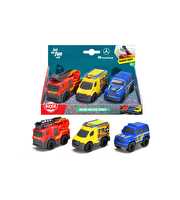 Dickie Toys Micro Rescue Force Mercedes-Benz 3 Araçlı Acil Durum Araç Seti