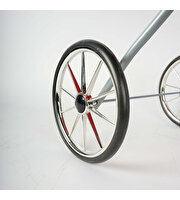 Gümüş Tekerlekli Beşikli Puset