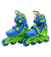 Işıklı Paten Mavi Yeşil M Beden 35-38