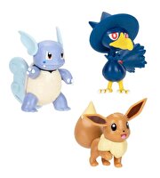 Pokemon Battle 3'lü Fi̇gür Seti̇ Eeve Wartortle Murkrow