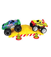 Express Wheels Monster Truck 6'lı Set Yeşil Sarı