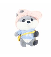 Gözlüklü Yavruağzı Bandanalı Mavi Kazaklı Peluş