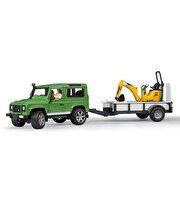 Bruder Land Rover Arazi Aracı ve Jcb Mini Kazıcı