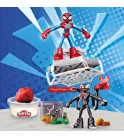 Play Doh Marvel Spider Man Fırlatma ve Dilimle Savaşı Oyun Hamuru Seti F9827